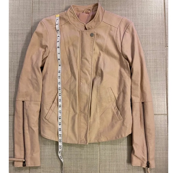 Free People Pink Rose Moto Vegan Leather Faux Suede Jacket - Picture 6 of 15